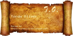 Torda Olivér névjegykártya